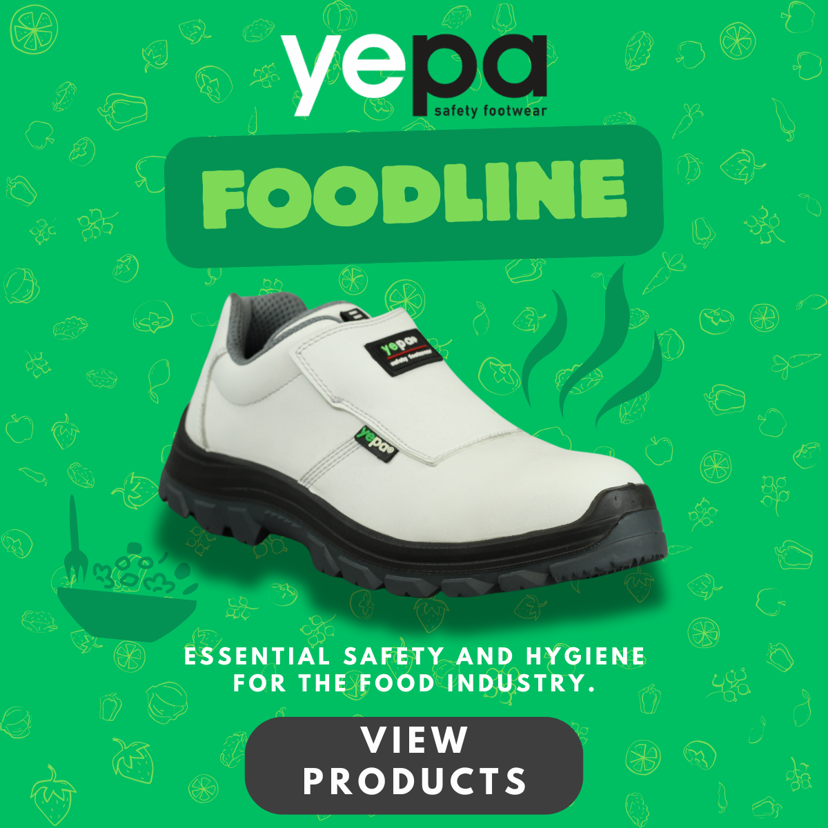 Yepa Foodline hygienic footwear for food industry